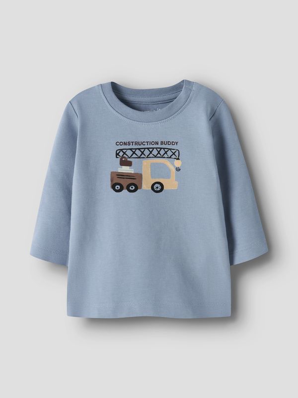 Baby longsleeve met bouwvoertuig – lichtblauw | 13257382