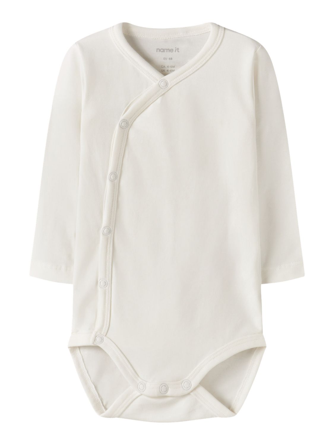 NAME IT Baby Overslagromper Lange Mouw Crème – 13249095