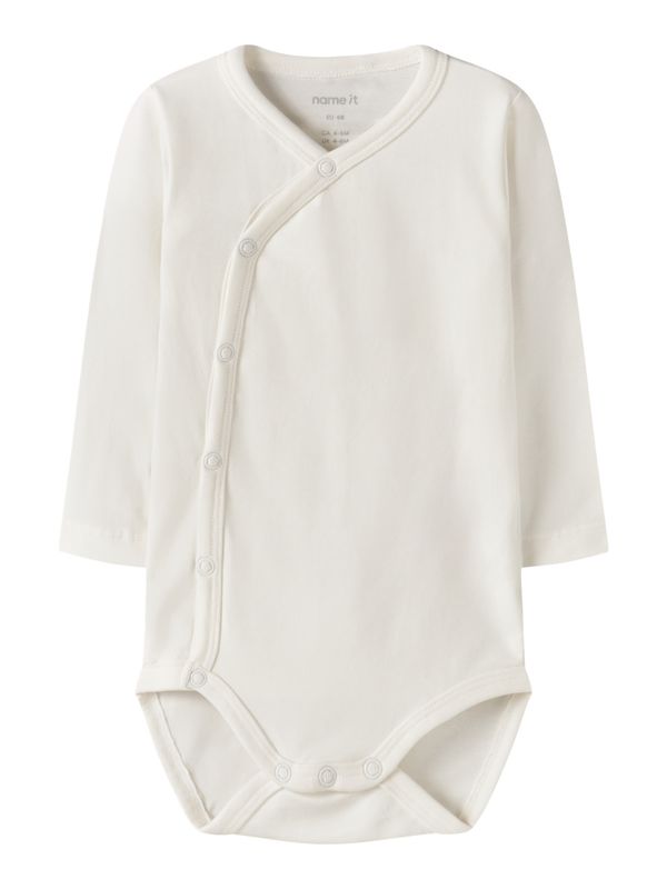 NAME IT Baby Overslagromper Lange Mouw Crème – 13249095