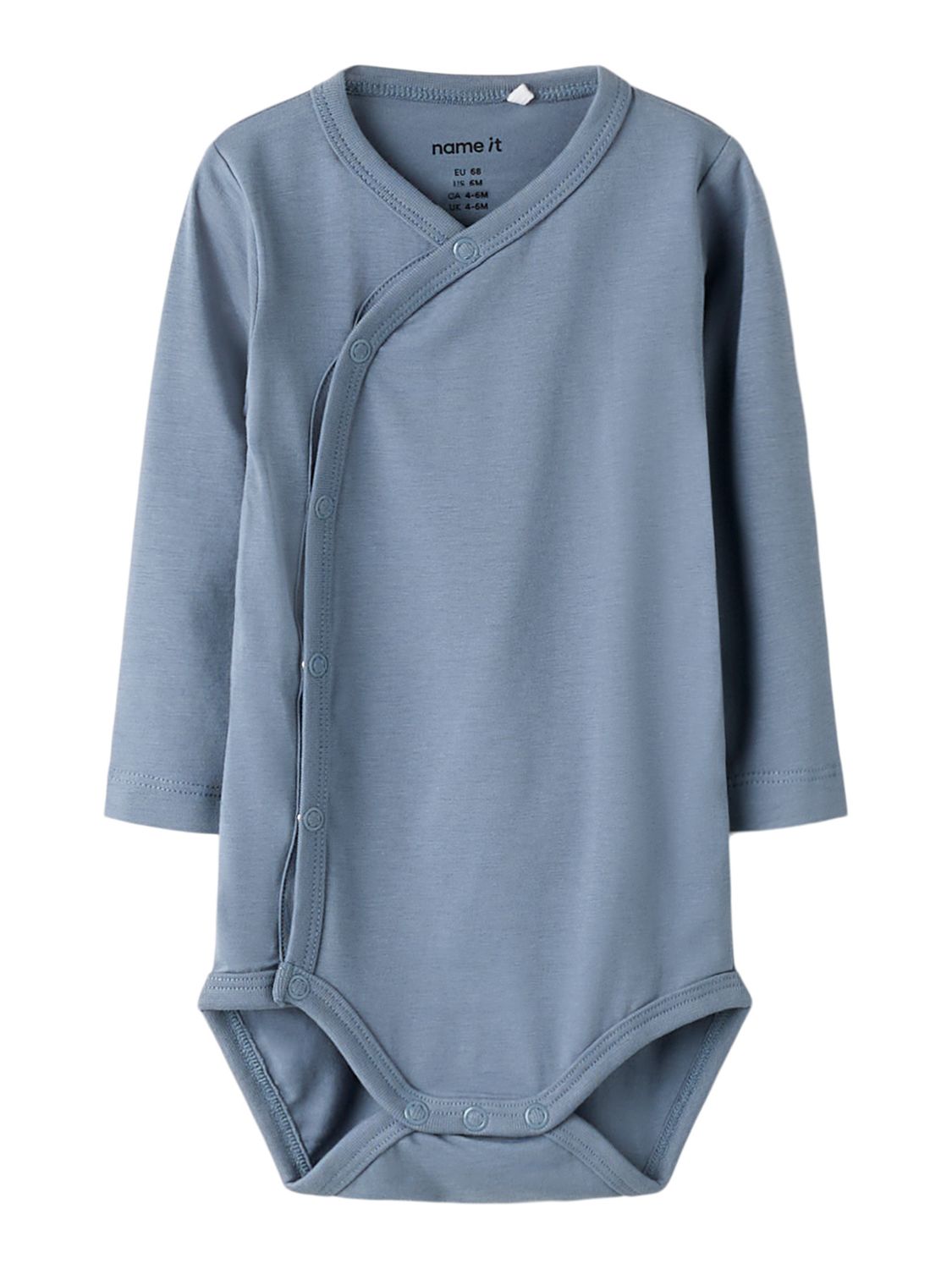 NAME IT Baby Overslagromper Lange Mouw Blauw (flint stone) 13249095
