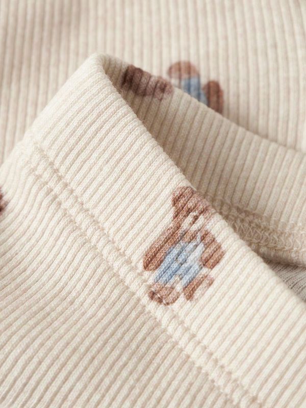 NAME IT Baby Legging Rib Met Teddy Print – 13253569
