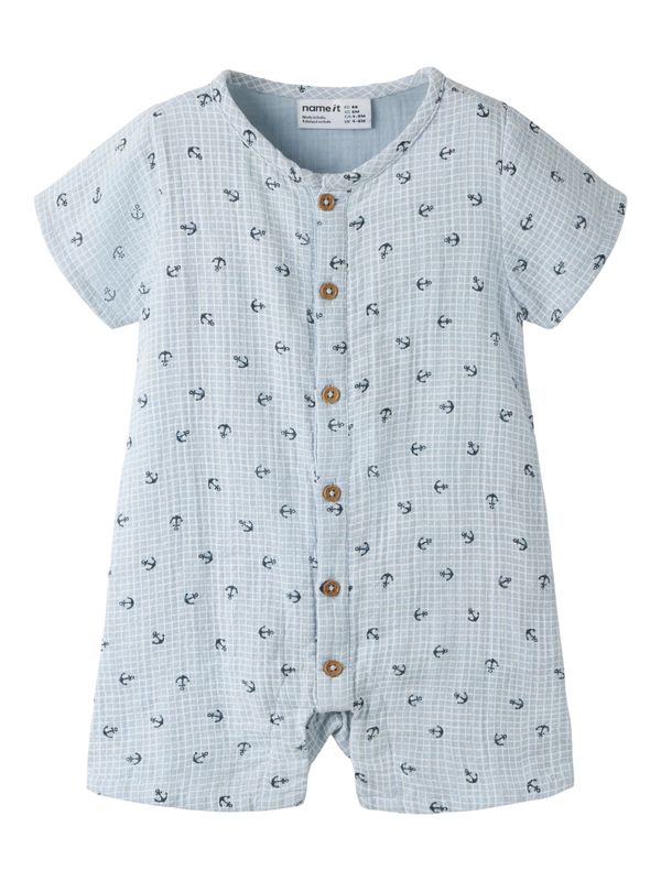 NAME IT Baby Zomer Romper Lichtblauw met Ankerprint – 13254642