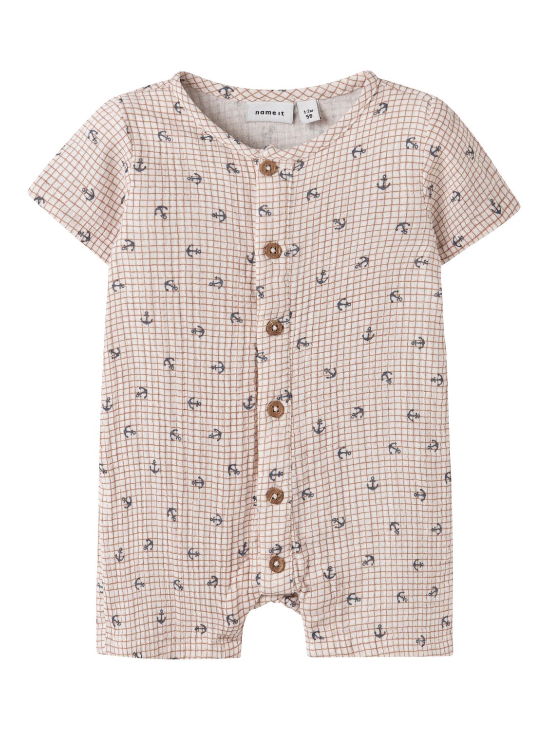 NAME IT Baby Zomer Romper Beige met Ankerprint – 13254642