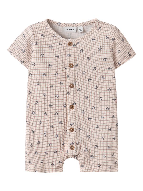 NAME IT Baby Zomer Romper Beige met Ankerprint – 13254642