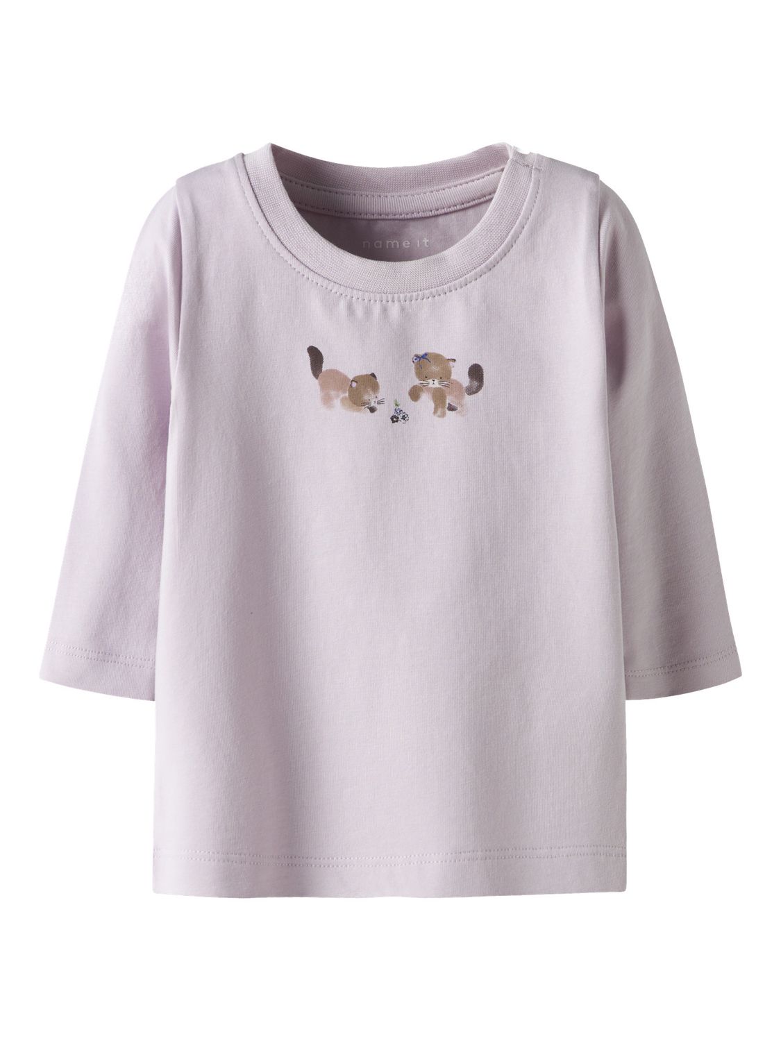 NAME IT Baby Meisjes Shirt Lange Mouw Lila met Print – 13251682