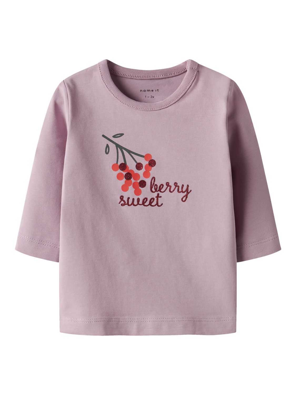 NAME IT Baby Meisjes Shirt Lange Mouw Roze Berry Print – 13252682