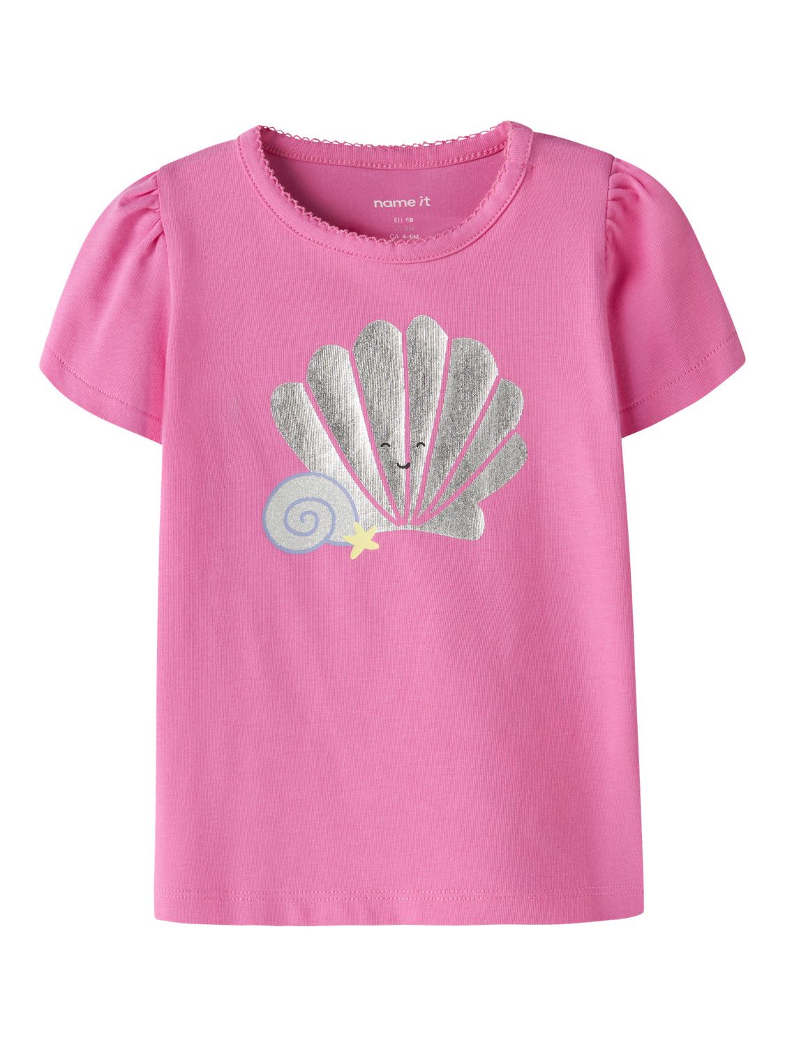 NAME IT Meisjes T-shirt Schelp Glitter – Roze 13254692