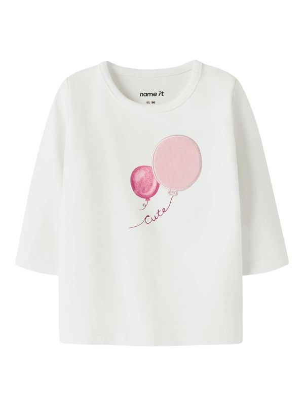 NAME IT Baby Meisjes Longsleeve Ballon Print – Crème 13259307