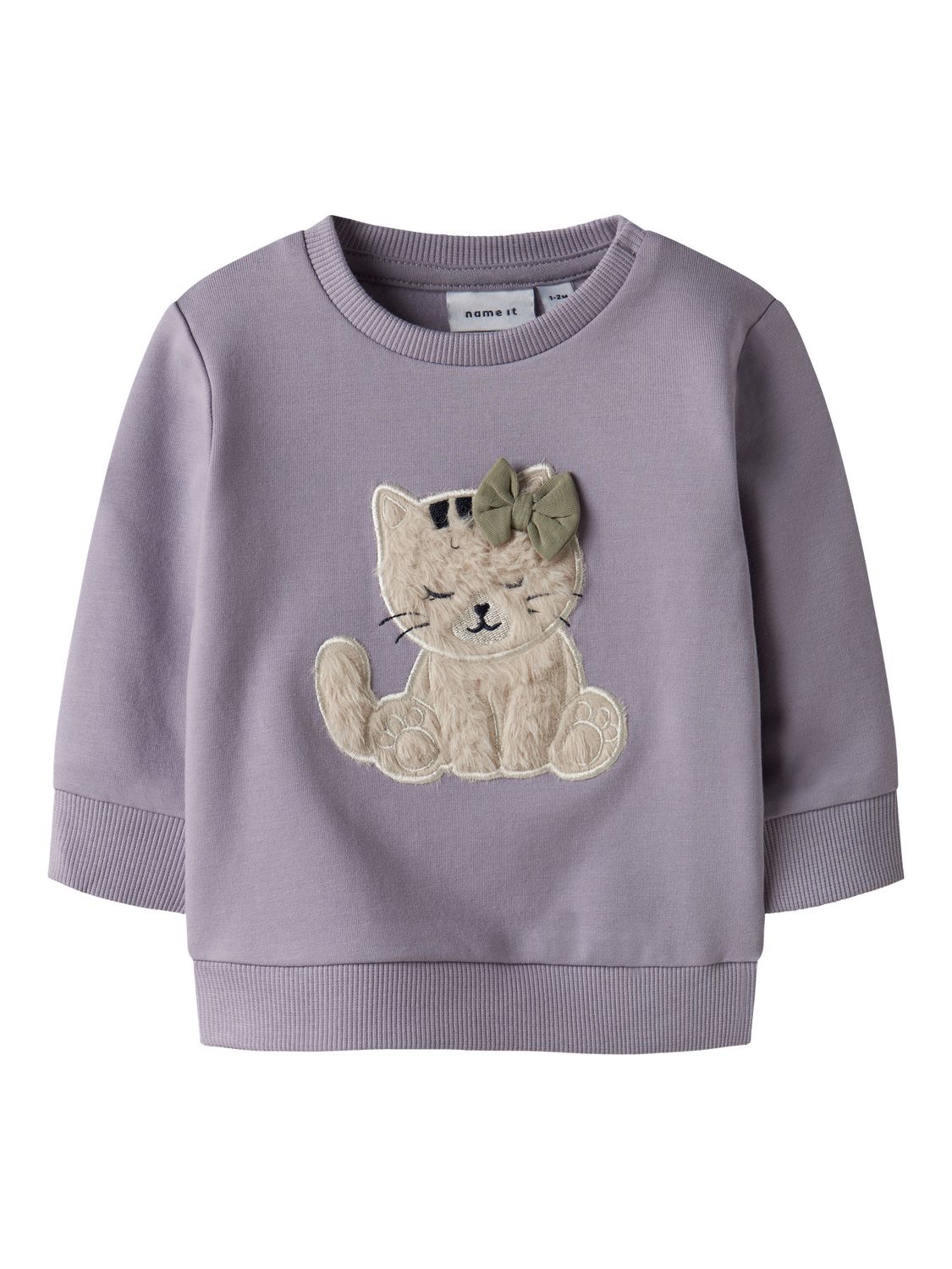 NAME IT Baby Meisjes Sweater Kat Strik – Lila 13251690