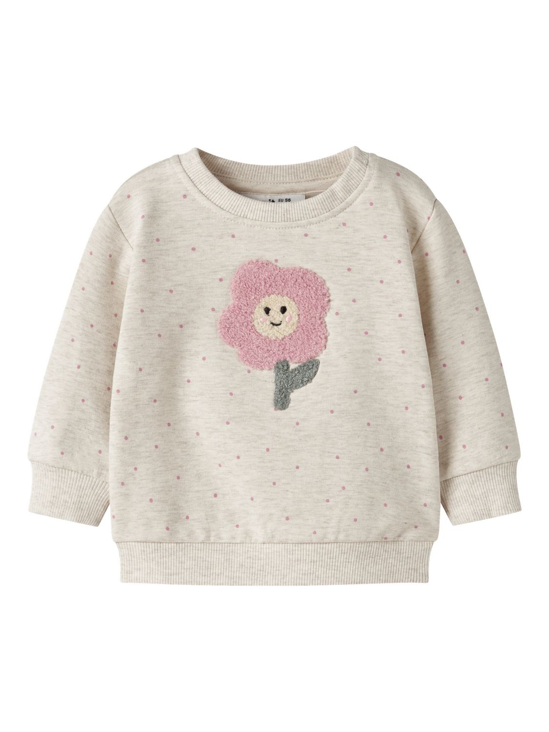 NAME IT Baby Meisjes Sweater Bloem – Beige/Roze 13258034