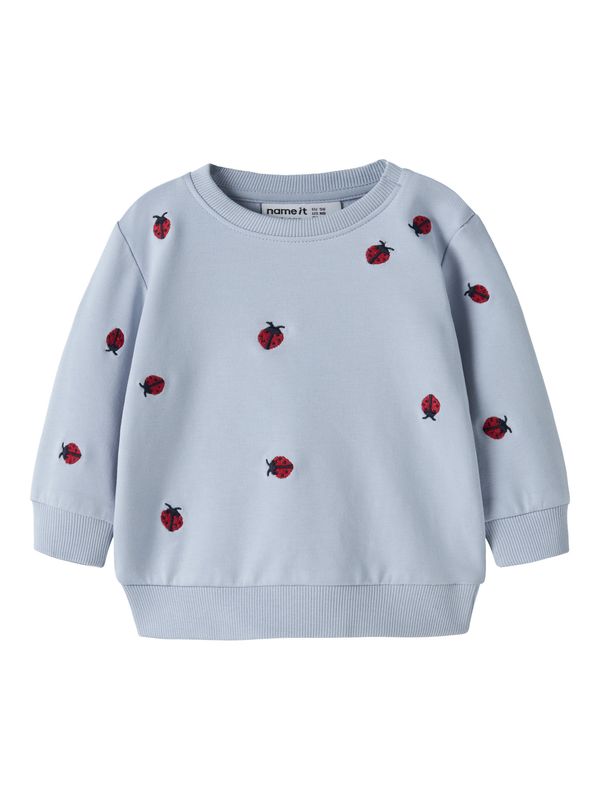NAME IT Baby Meisjes Sweater Lieveheersbeestjes – Lichtblauw 13257342