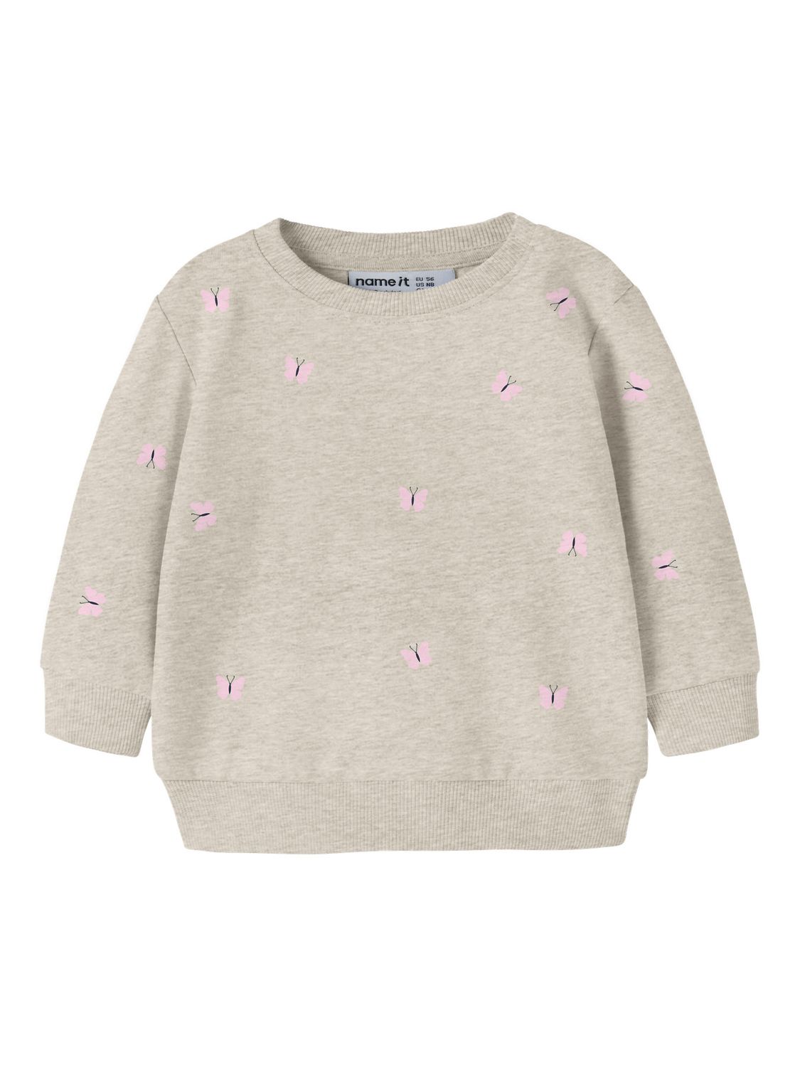 NAME IT Baby Meisjes Sweater Vlinders – Beige 13257342
