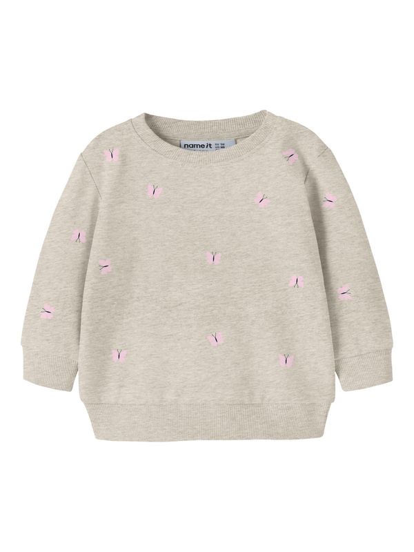 NAME IT Baby Meisjes Sweater Vlinders – Beige 13257342