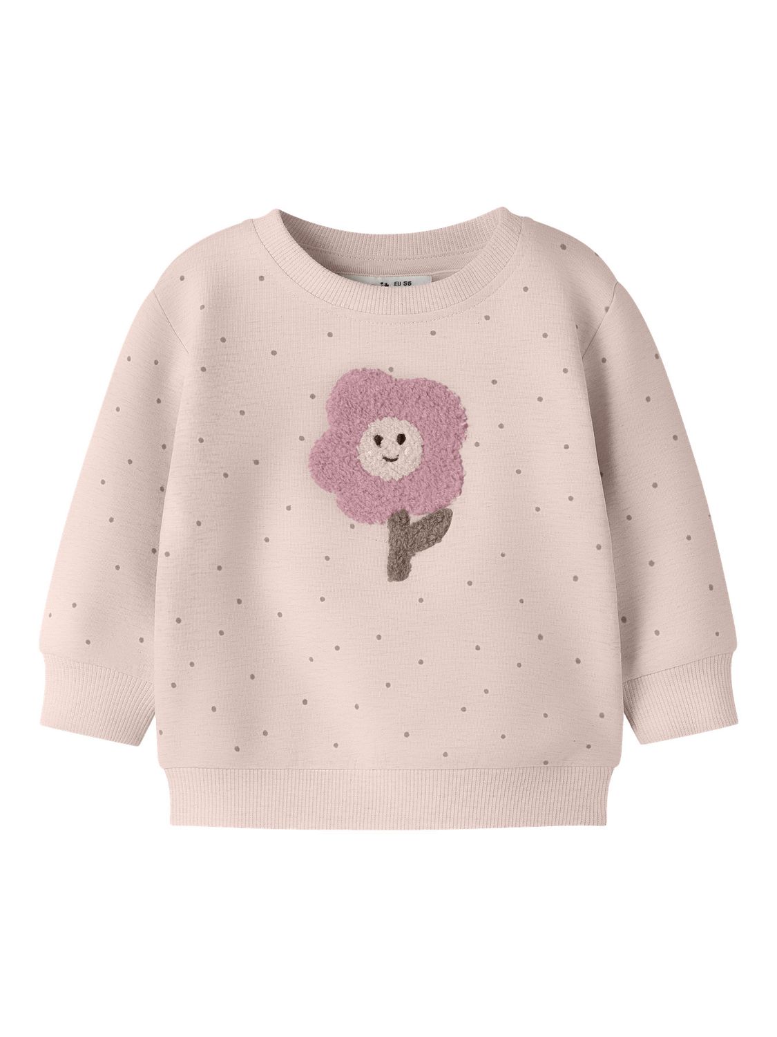 NAME IT Baby Meisjes Sweater Bloem – Roze/Beige 13258034