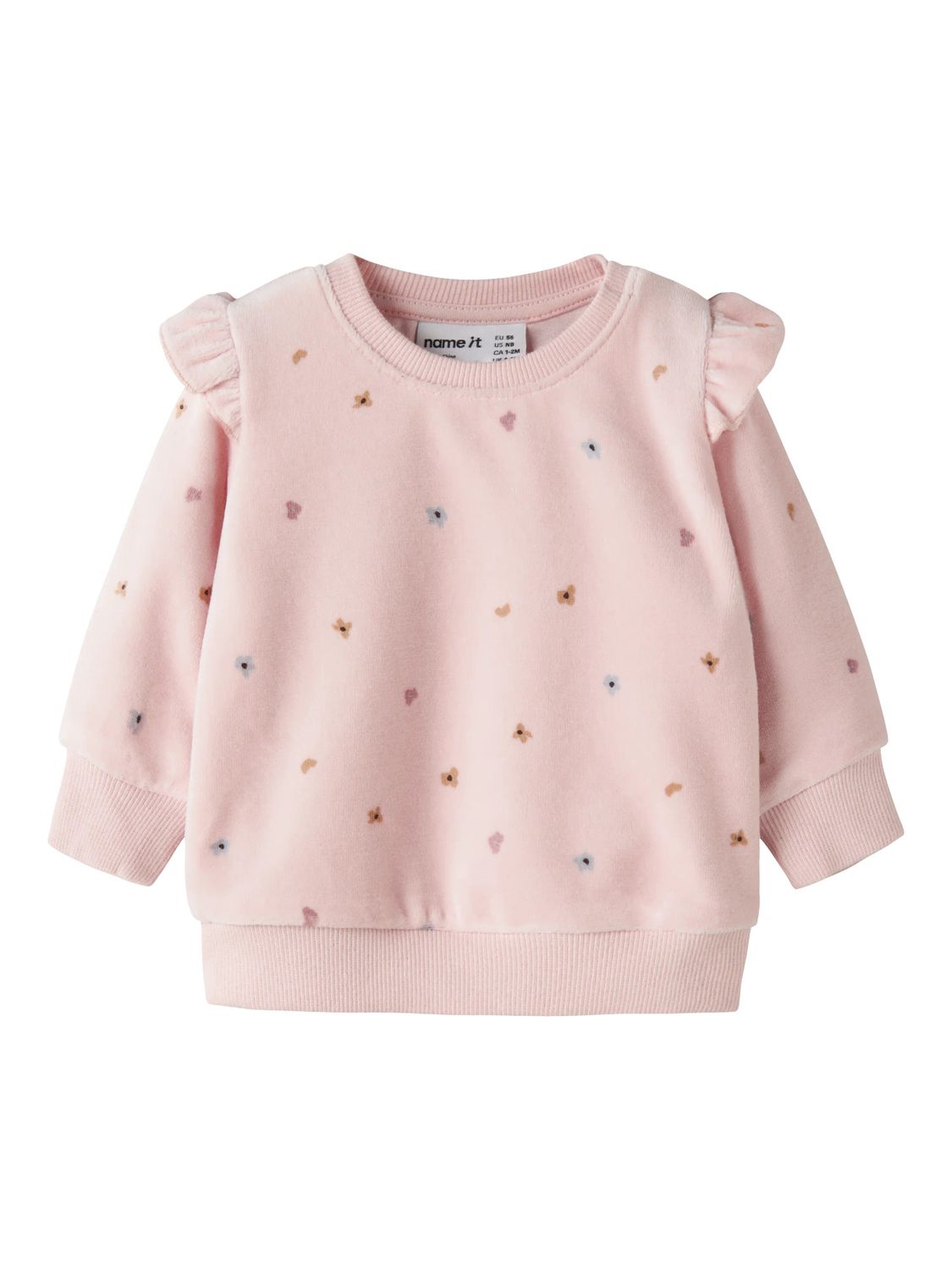 NAME IT Baby Meisjes Sweater Bloemetjes – Roze 13259318