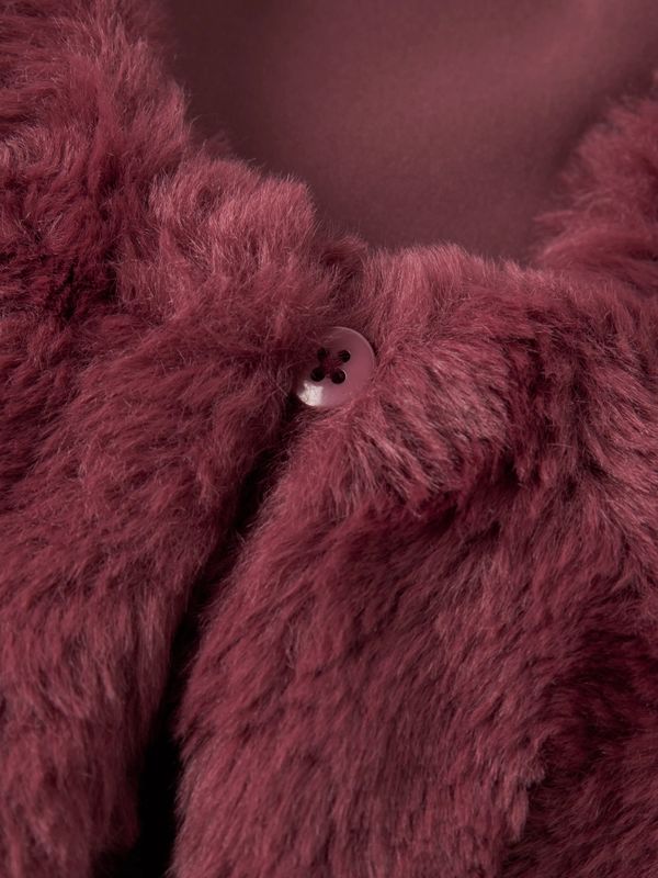NAME IT Baby Meisjes Faux Fur Gilet – Bordeaux 13259175