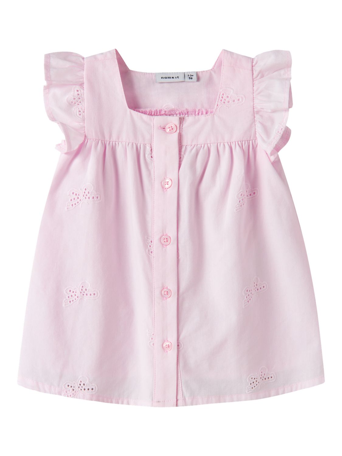 NAME IT Baby Meisjes Jurk met Vlinder Borduursels – Roze 13254477