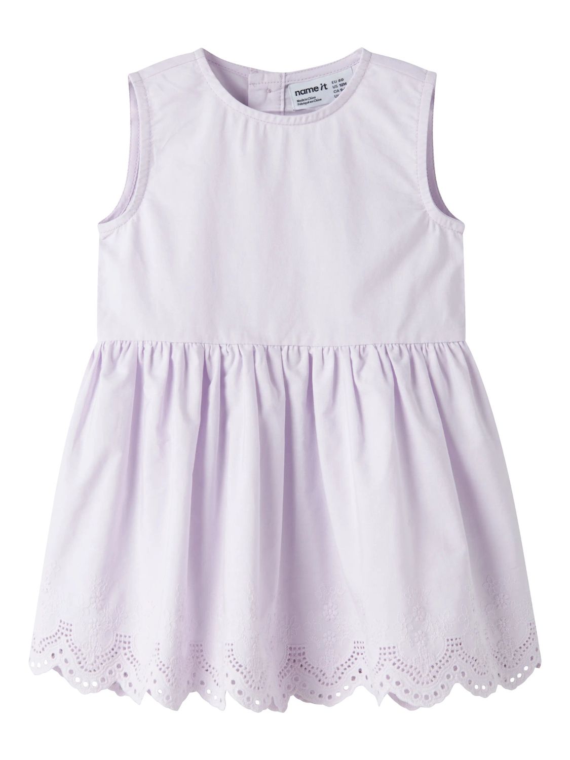 NAME IT Baby Meisjes Jurk Broderie – Lichtlila 13253631