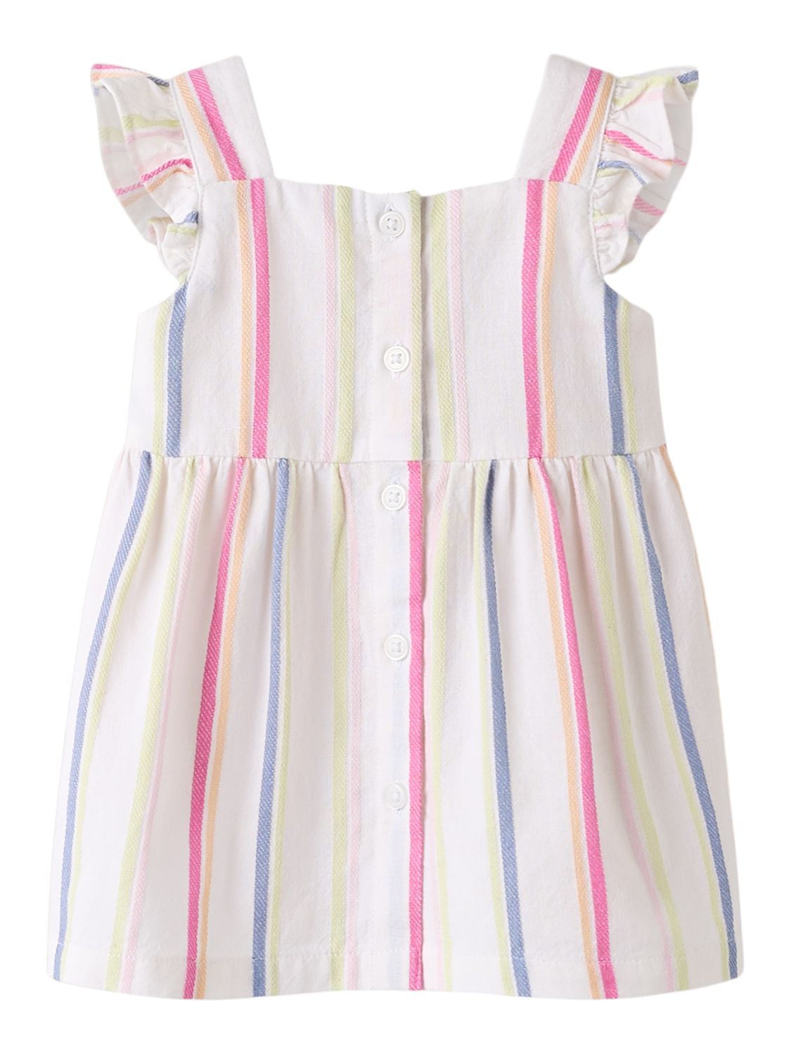 NAME IT Baby Meisjes Gestreepte Jurk met Ruffles – Multicolor 13254513