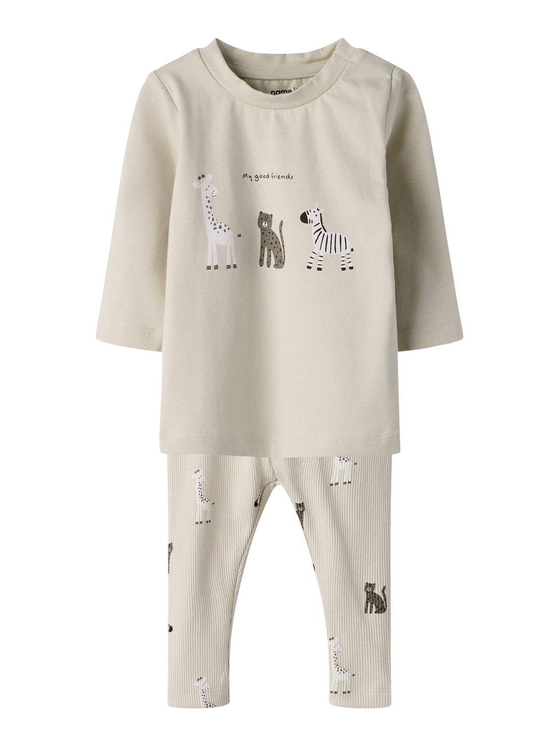 NAME IT Baby Set Shirt en Broekje met Dierenprint 13256172
