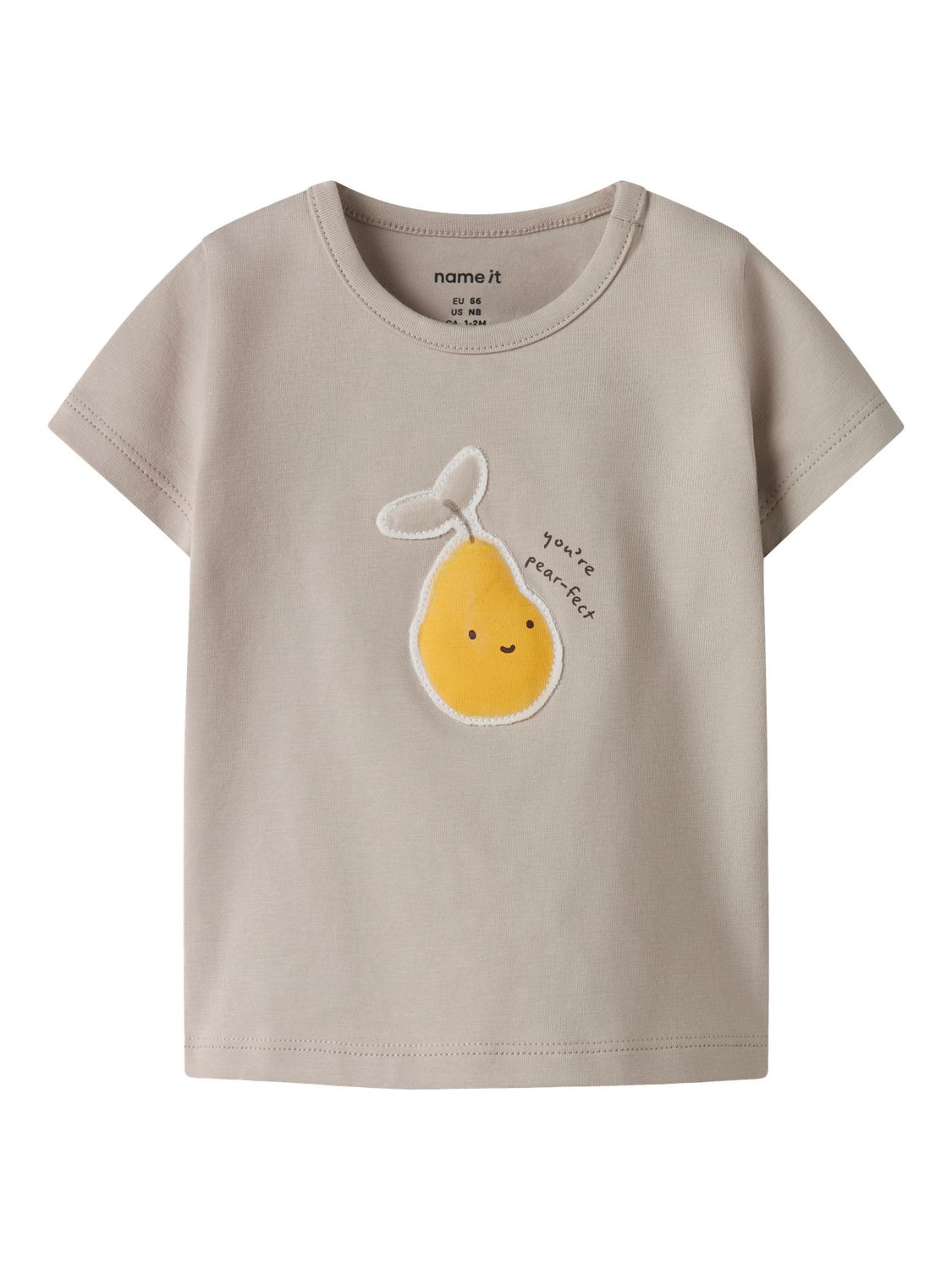 NAME IT baby set t-shirt en korte broek peer print beige – 13254425