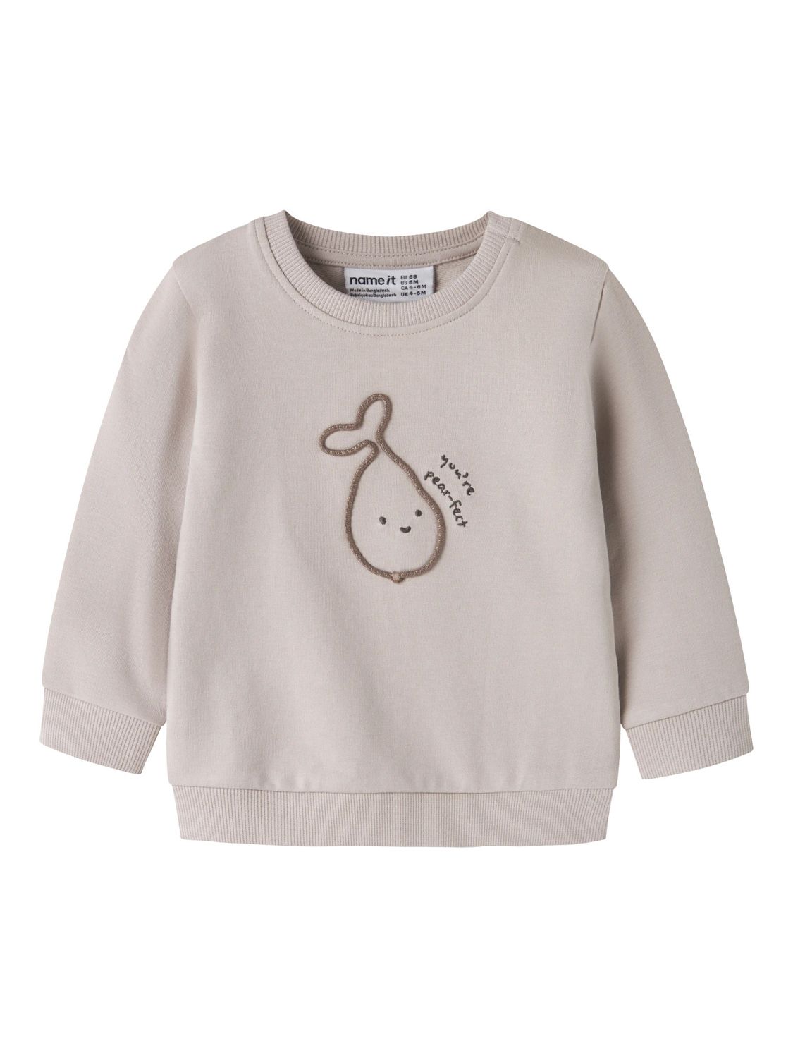 NAME IT baby sweater beige met peer print – 13254430