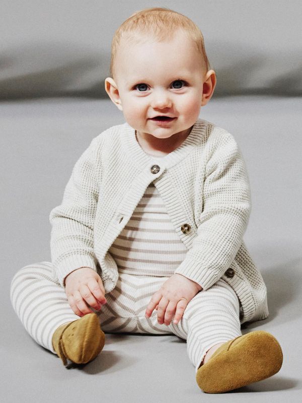 NAME IT baby vest beige gebreid met knopen – 13227357