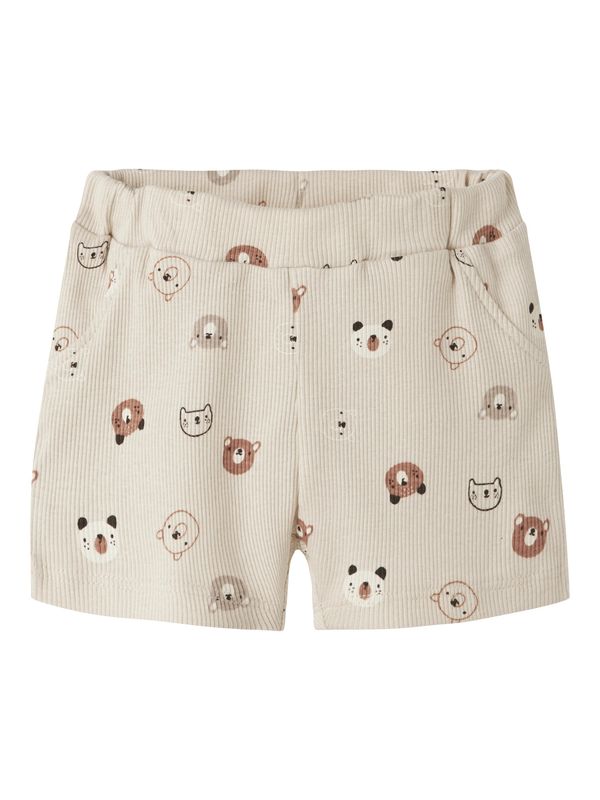 Unisex rib short met dierenprint  13256630