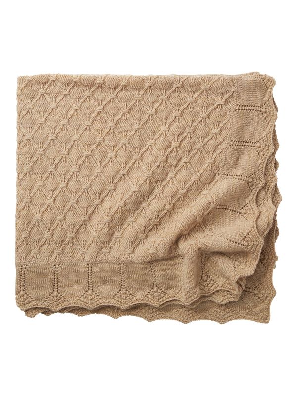 Gebreide baby deken beige unisex 13228902