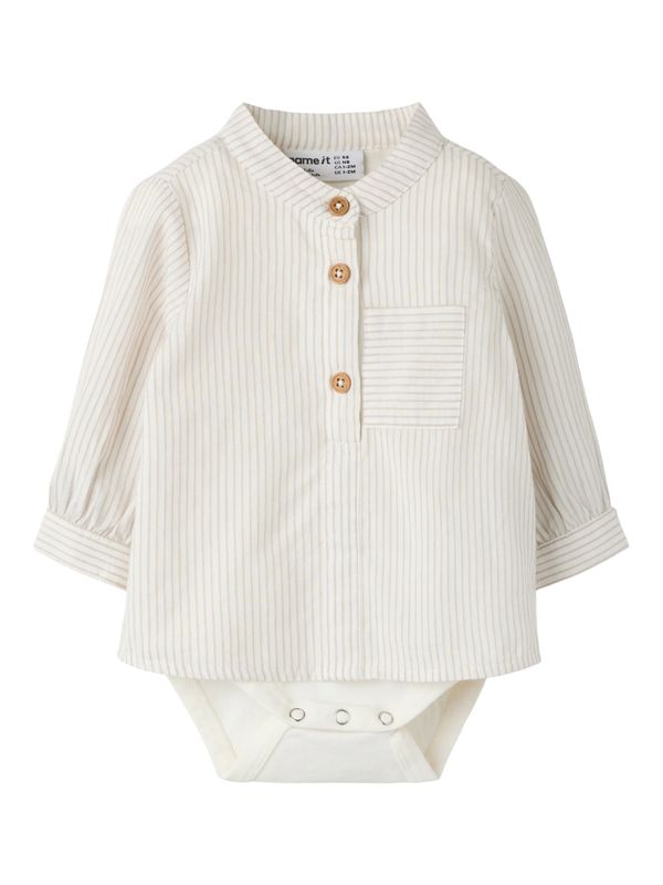 NAME IT rib bodyblouse baby crème 13254543