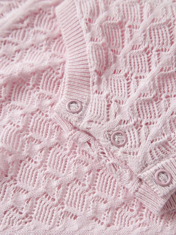 NAME IT gebreide baby romper ajour roze 13256672