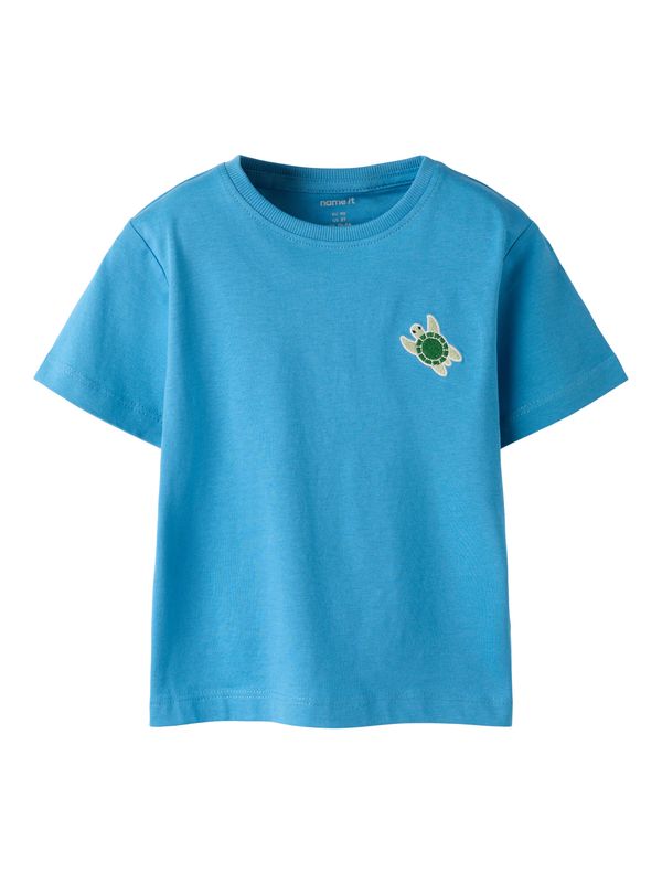 NAME IT 13251009 T-shirt Schildpad Blauw