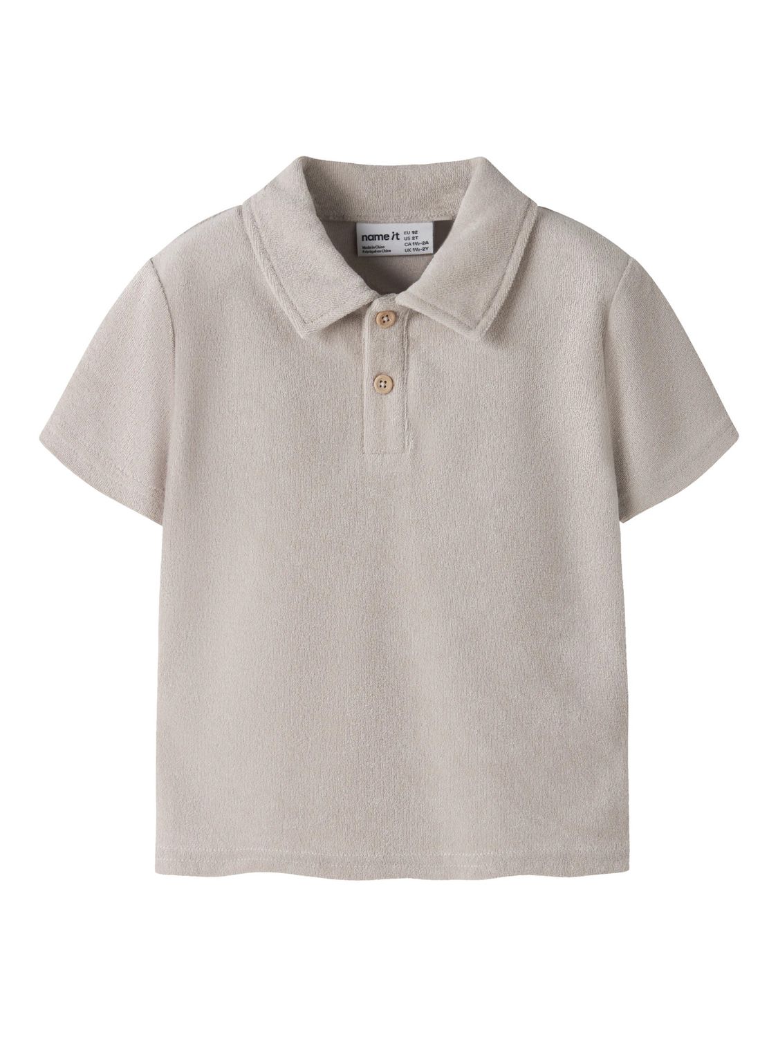 NAME IT 13254305 Badstof Polo Zandkleur