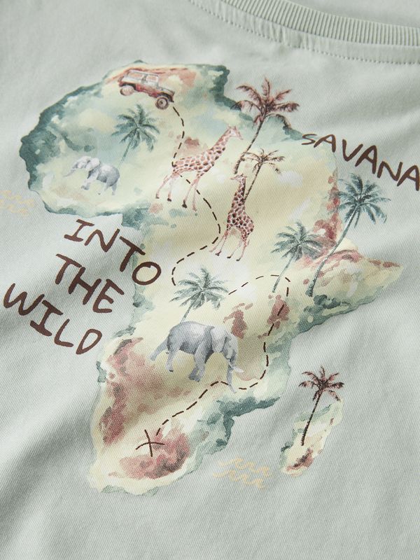 NAME IT 13255383 T-shirt Into The Wild Lichtgroen