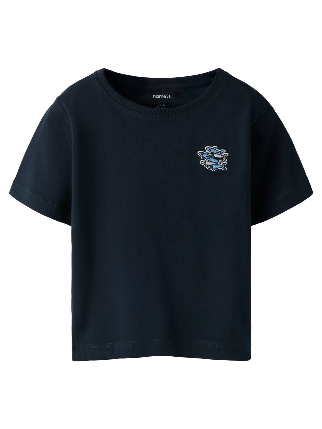 NAME IT 13251009 T-shirt Vis Donkerblauw