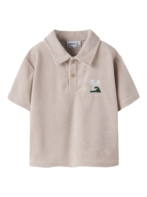 NAME IT 13256589 Badstof Polo Zandkleur