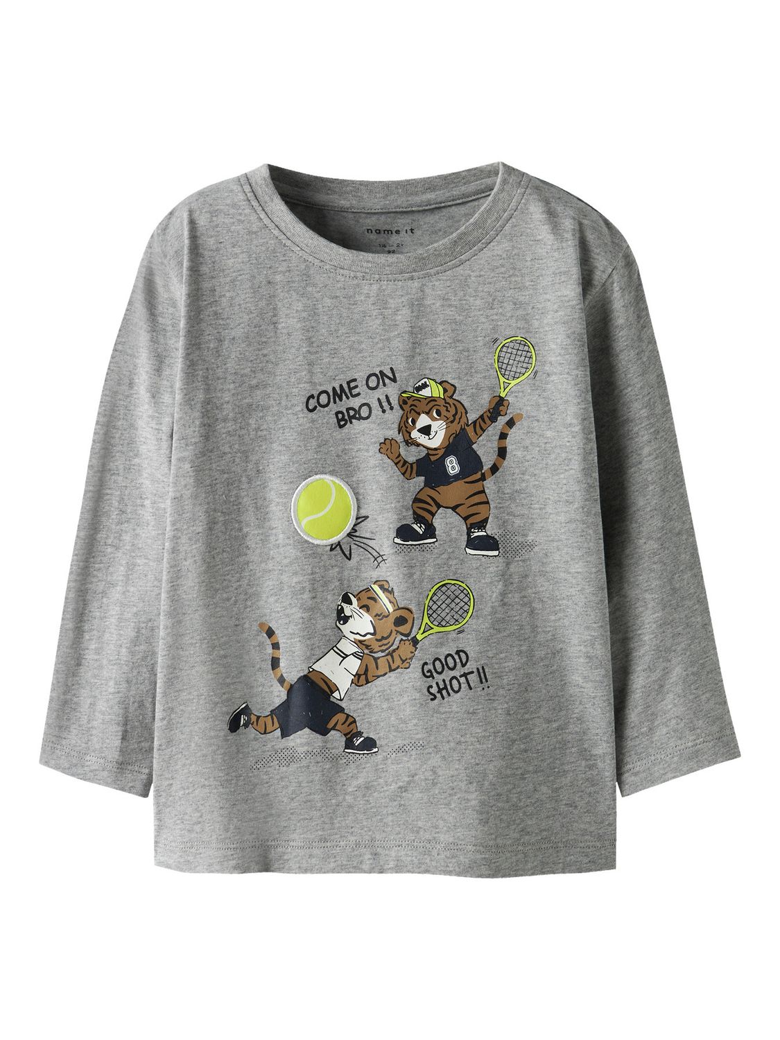 NAME IT 13251814 Longsleeve Tijgers Tennis Grijs Gemêleerd
