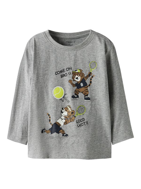 NAME IT 13251814 Longsleeve Tijgers Tennis Grijs Gemêleerd