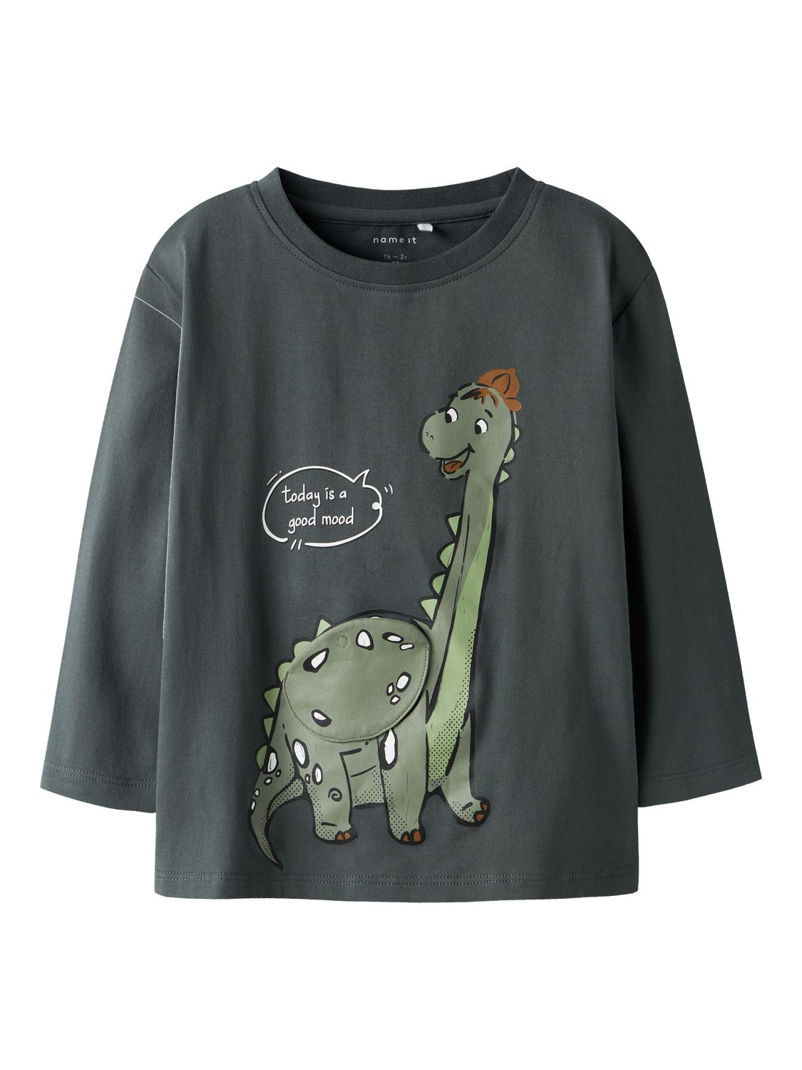 NAME IT 13251814 Longsleeve Dino Donkergroen