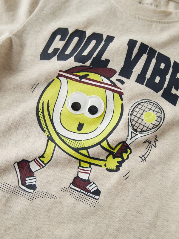 NAME IT 13251814 Longsleeve Cool Vibes Beige Gemêleerd