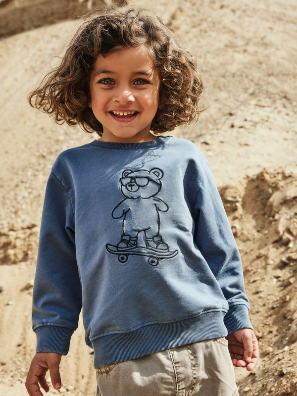 NAME IT 13253709 Sweater Beer op Skateboard Blauw