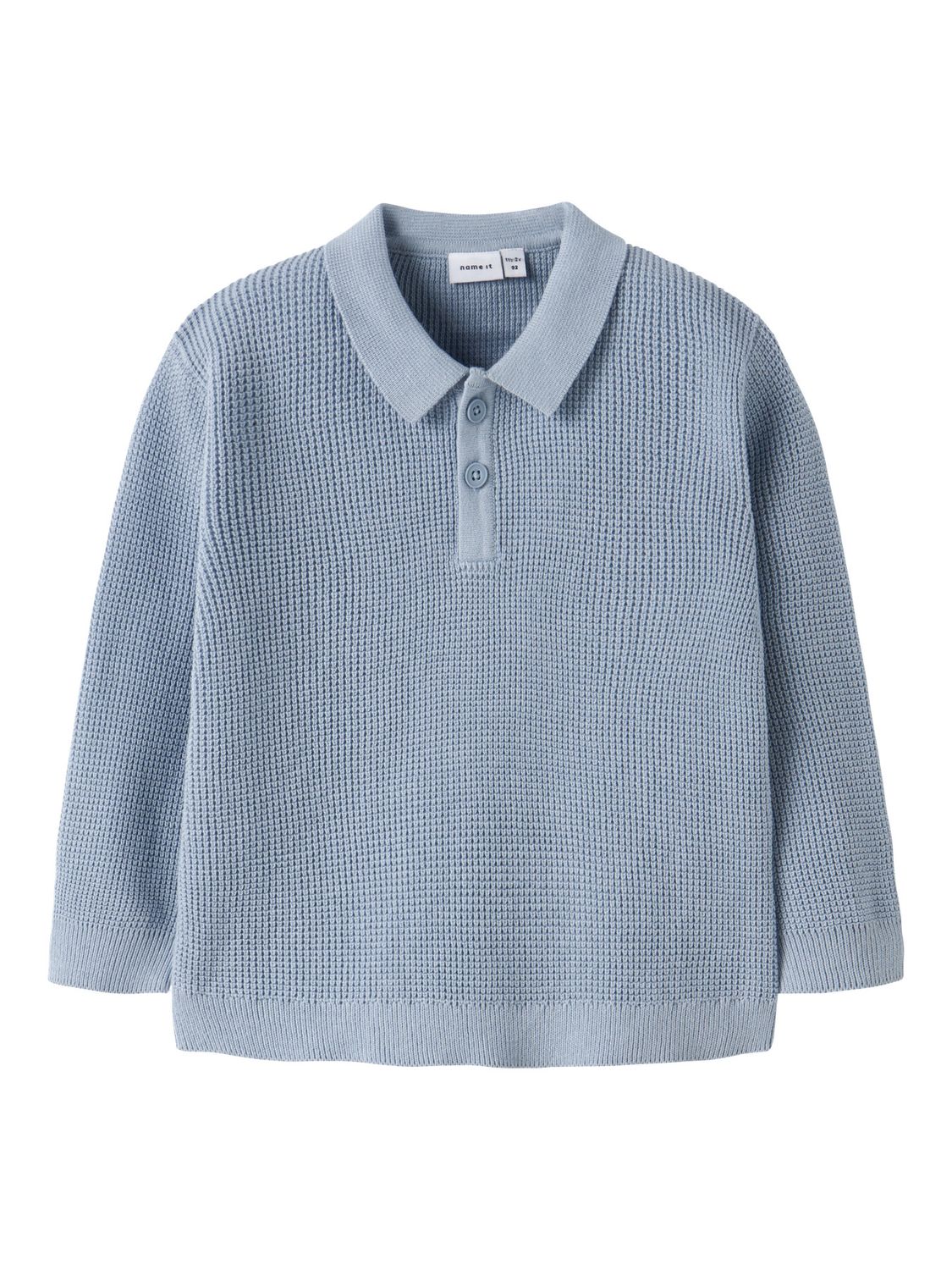 13254471 NAME IT Gebreide Polo Trui – Lichtblauw