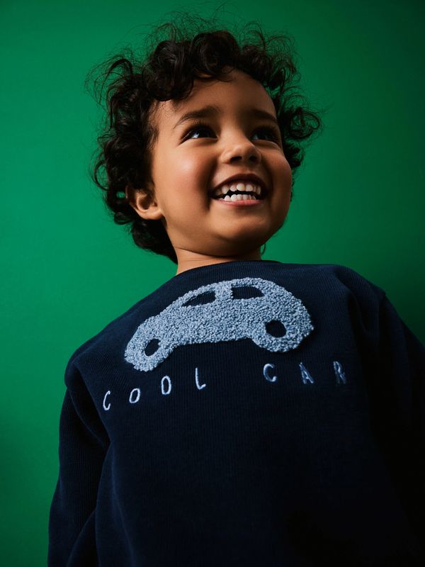 13233703 NAME IT Sweater Cool Car – Donkerblauw