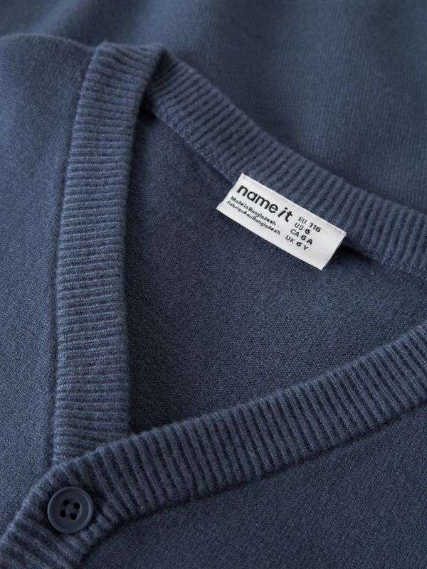 13257429 NAME IT Vest Gebreid – Blauw
