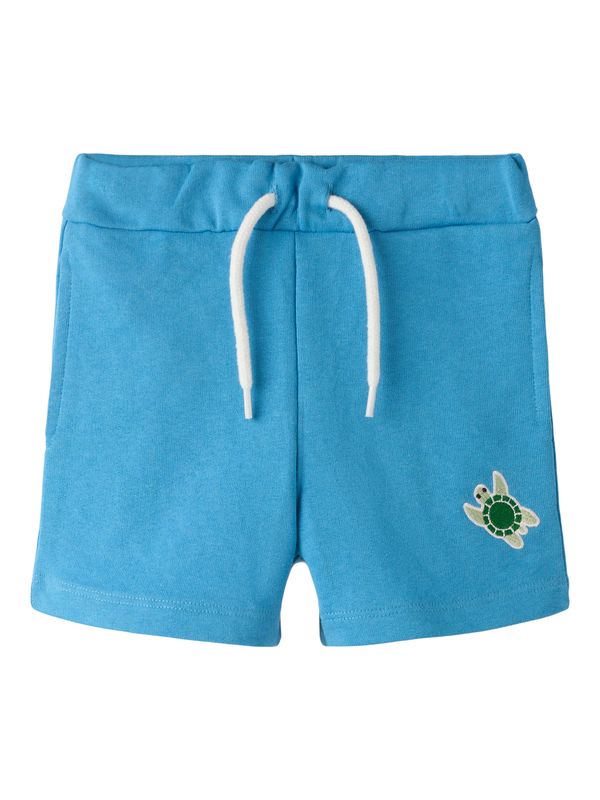 13251015 NAME IT Short met Schildpad Applicatie – Blauw