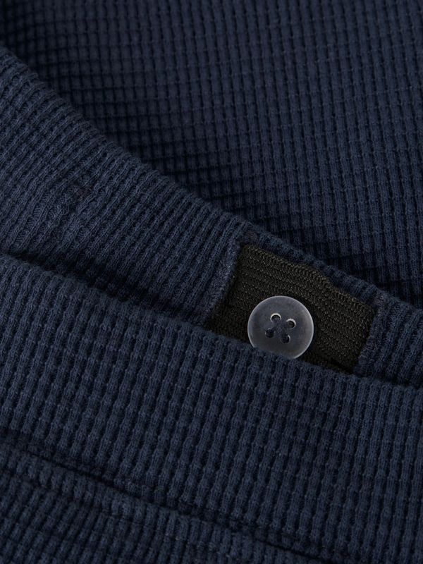 13255387 NAME IT Wafelstructuur Short – Donkerblauw