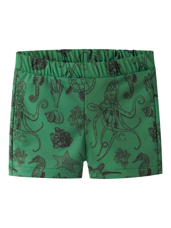 13251969 Zwemshort Jongens Groen met Oceaanprint