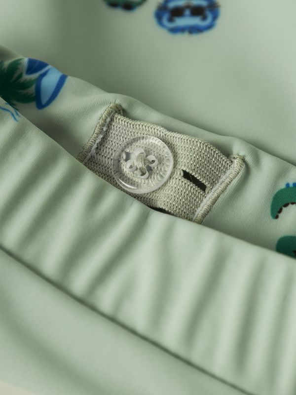 13251969 Zwemshort Jongens Lichtgroen met Surfdieren Print