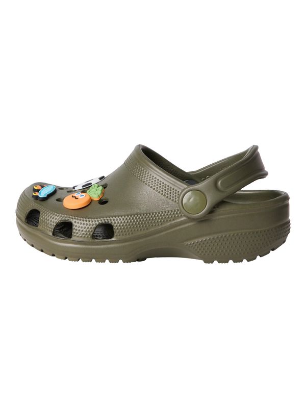 13263283 Kinder Clogs Khaki met Badges