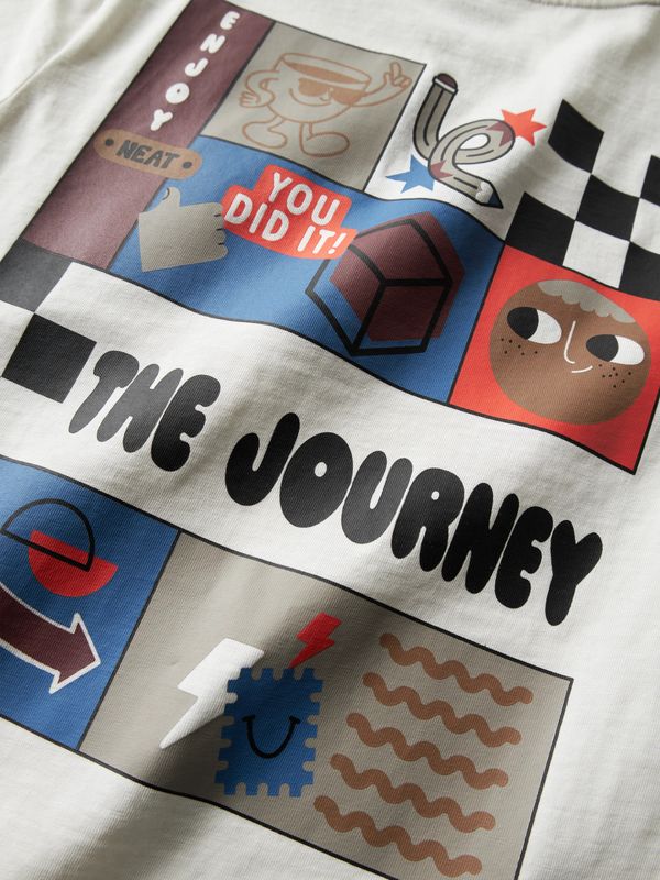 13252583 T-shirt Jongens Offwhite The Journey Backprint